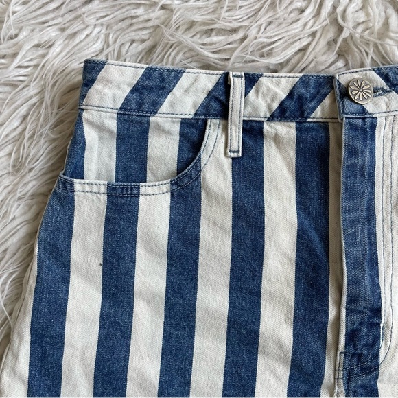 Show Me Your Mumu Arizona Sedona Striped Denim High Waisted Jean Shorts EUC 29 - Picture 7 of 12
